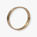 High-Polish Rosegold Stainless Steel Plain Wrist Bracelet for Women