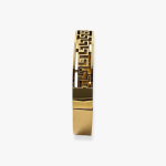 Versace Design Zig Zag Style Steel Bracelet in Gold Polish for Women