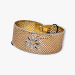 Single Broad Kara with Rhodium Polish